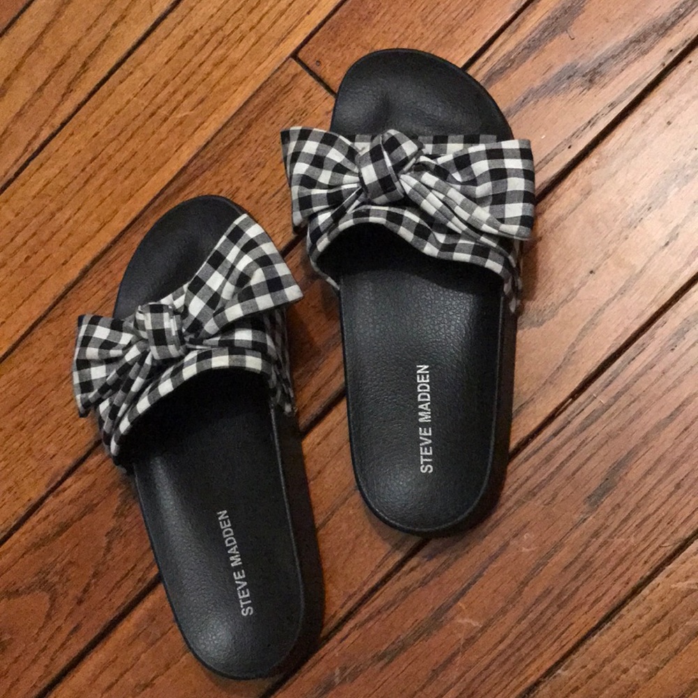 Steve Madden Bow Slide Sandals